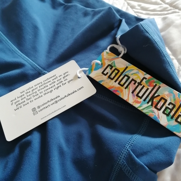 Colorfulkoala 6" Bike Shorts with Pockets, Blue XS - Picture 3 of 7